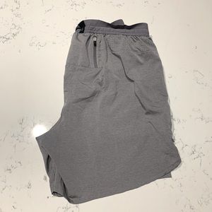 Mens Nike Running Shorts Grey Size Large